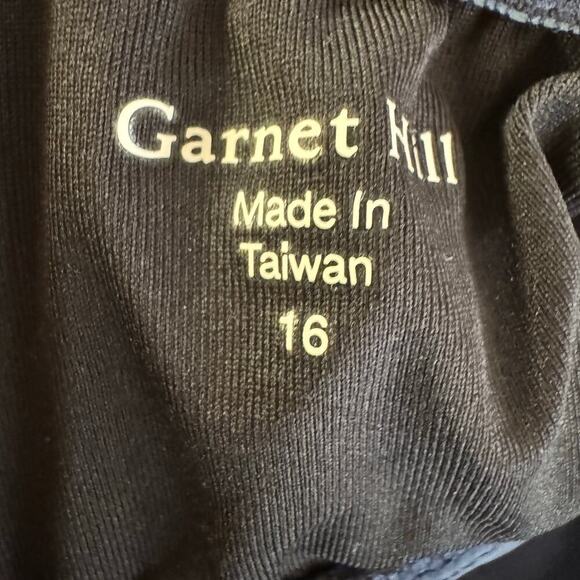 Garnet Hill Ruched Swim Dress Size 16 Navy Blue Padded Underwired Resortwear - Picture 8 of 10